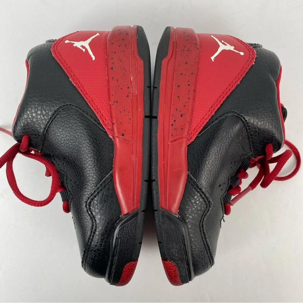 Nike Jordan Flight Origin 2 size 7C Toddler Black Red Leather Sneaker 705162-016